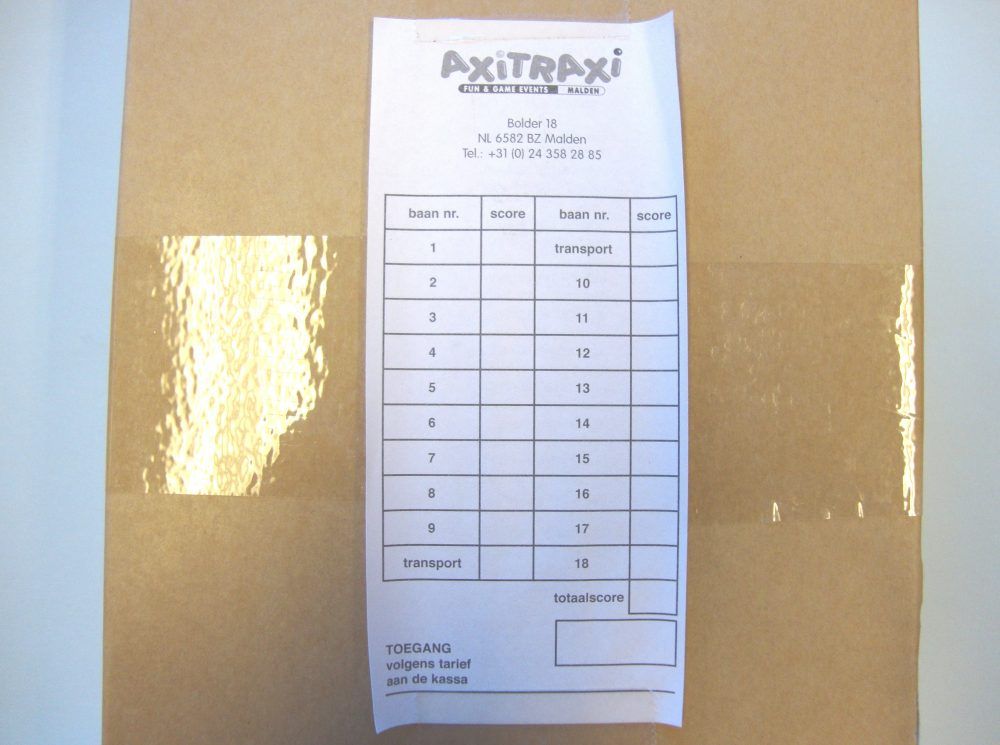 Midgetgolf midget golf scorekaart score kaart Accescoire kopen Minigolf mini golf spielkarte Spiel karte zubehör kaufen