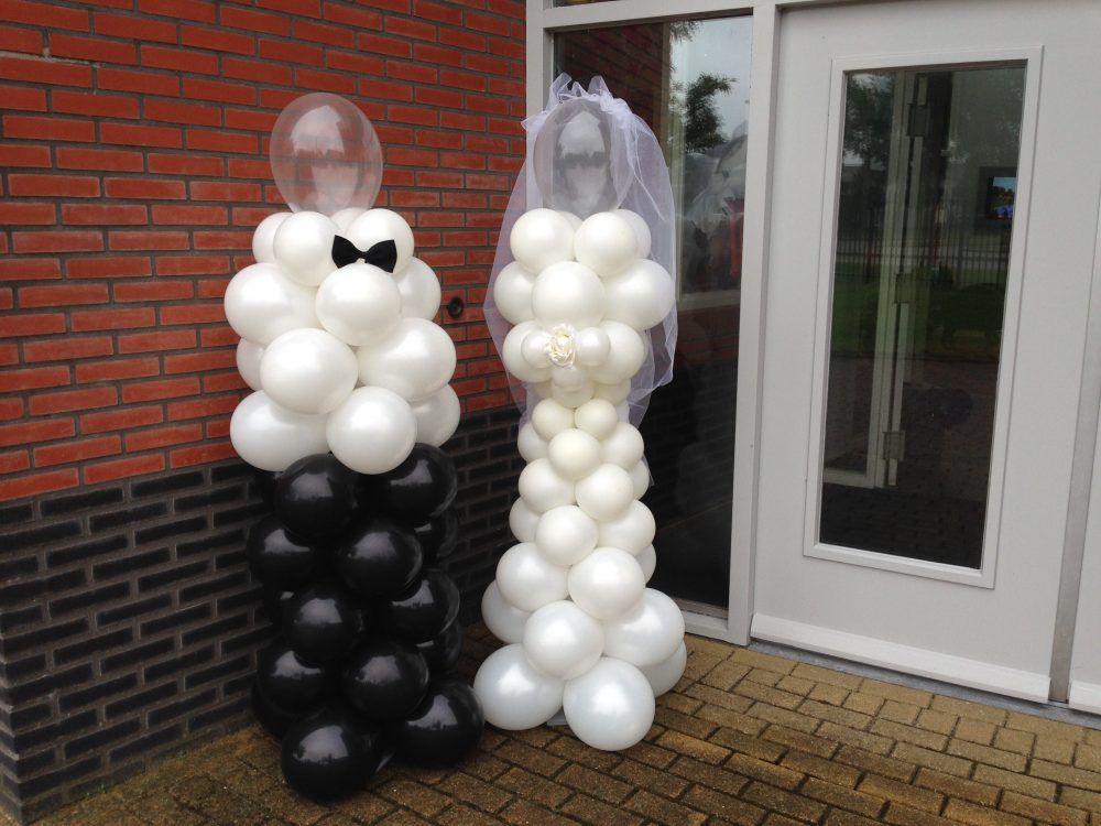 ballonen balonpilaar bruid bruidegom nijmegen