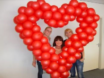 ballonnen hartvorm op statief beuningen figuur
