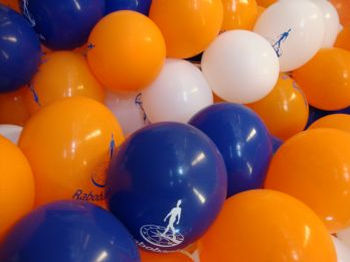 ballonnen standaard 35cm 1zijde 1kleur huren kopen malden axitraxi
