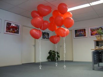 balonnen hart reuzeballon 65cm met helium en touw nijmegen gelderland party feest